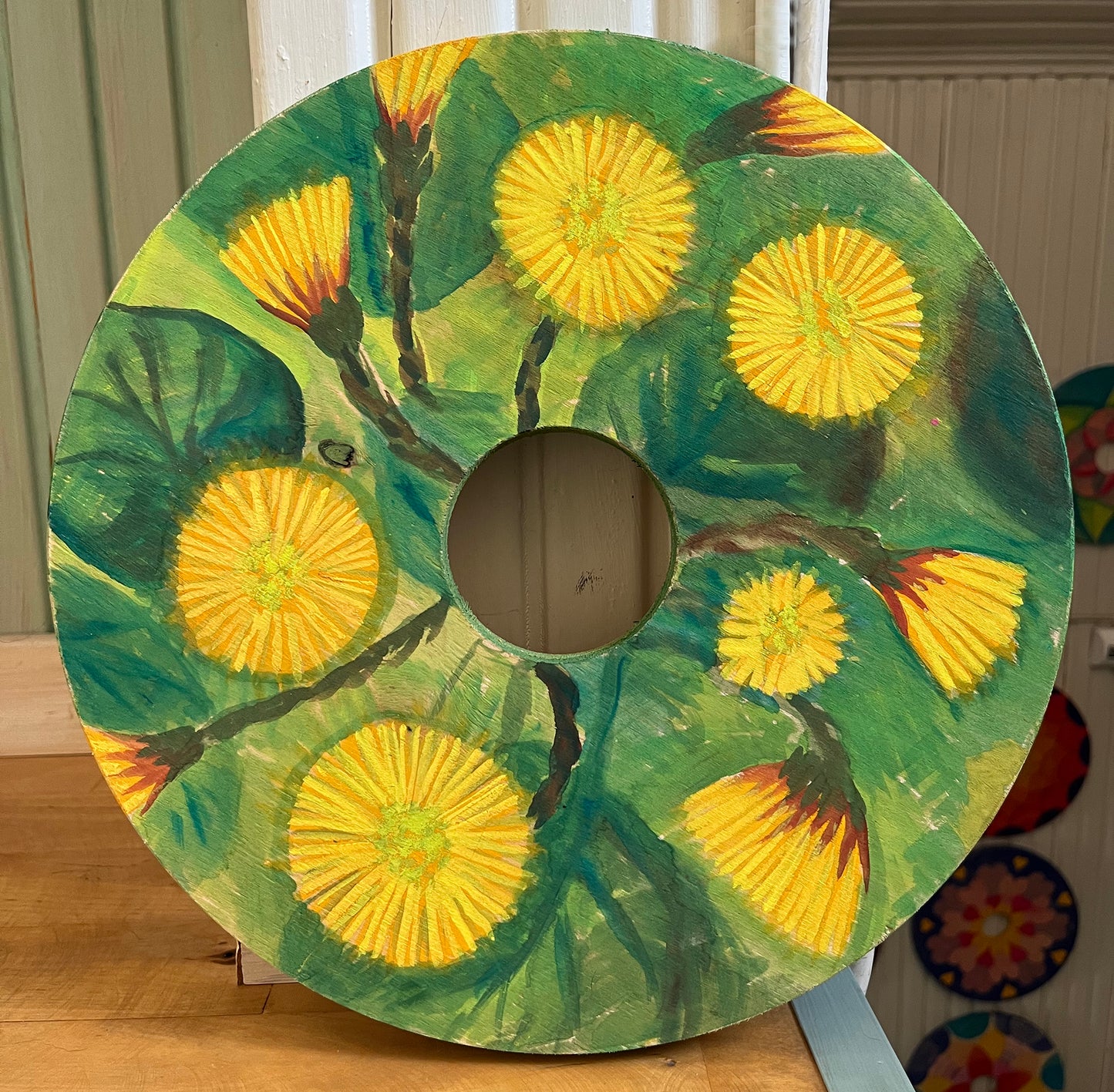 Leskenlehdet -maalaus