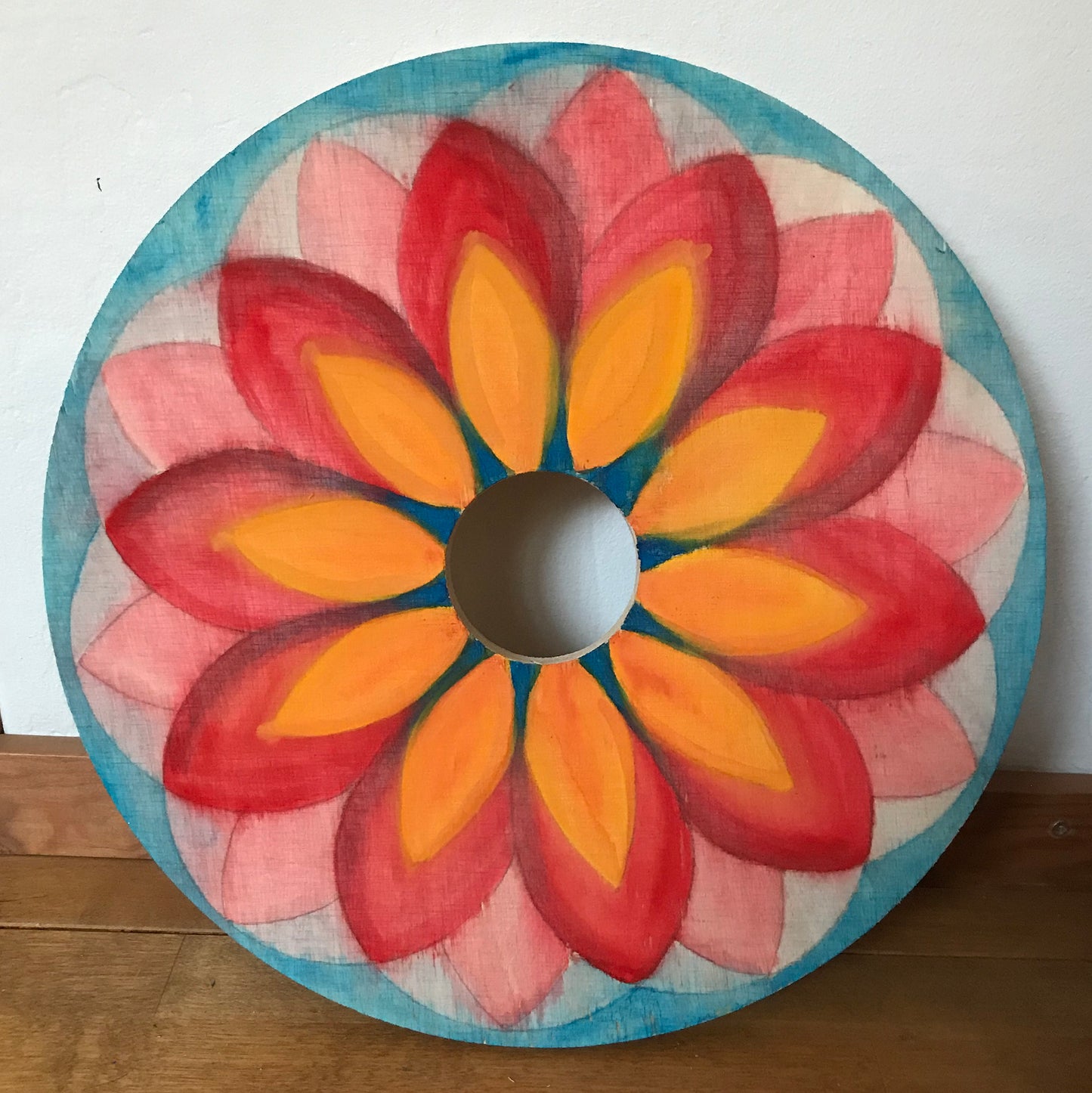 Oranssinpunainen kukka -maalaus