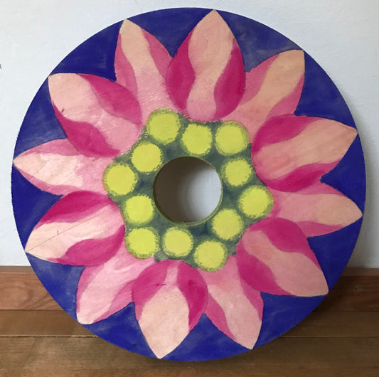 Pinkki kukinto-maalaus